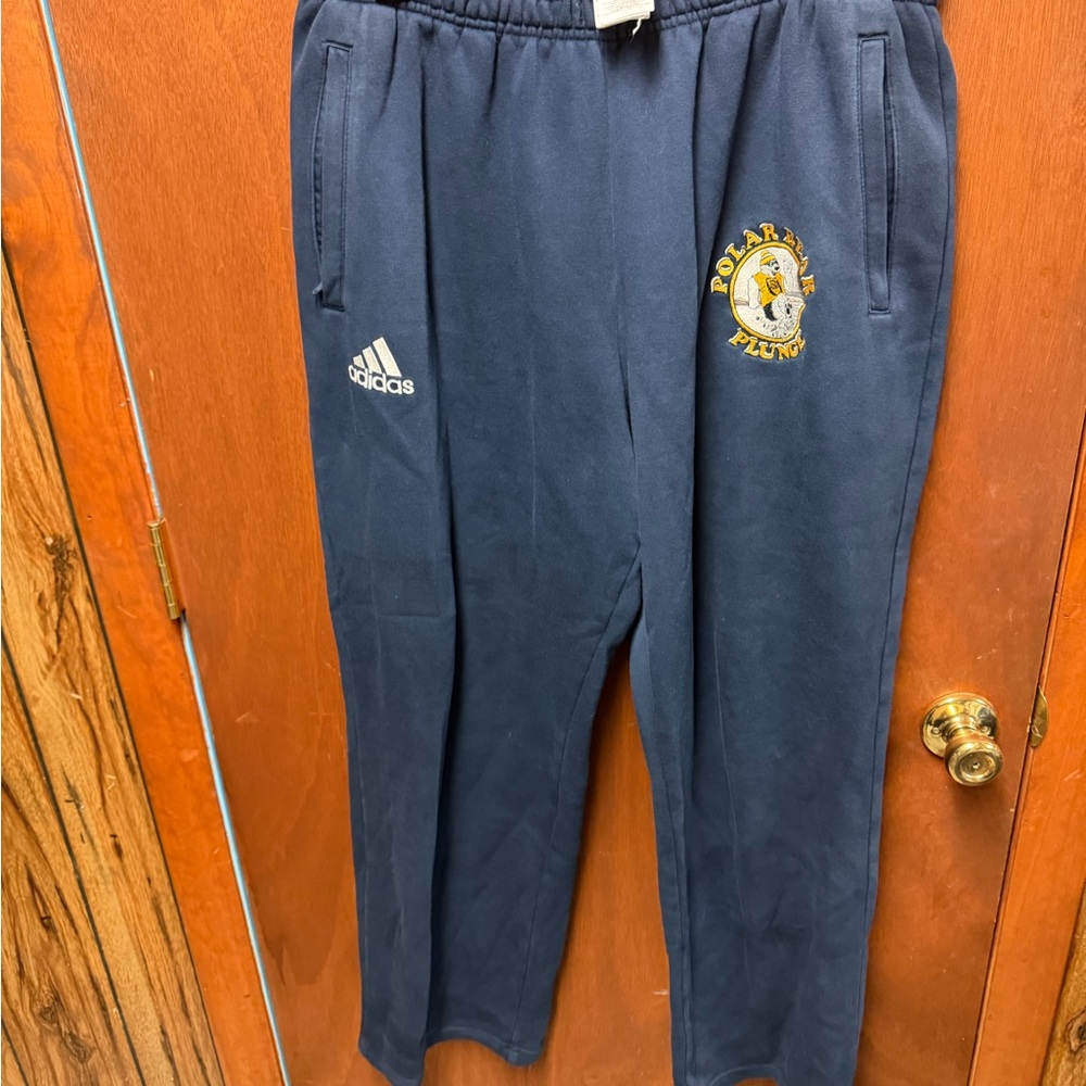 Adidas Navy Polar Bear Logo Sweatpants